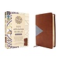 NIV Personal Size Application Bible, Brown/Blue Leathersoft