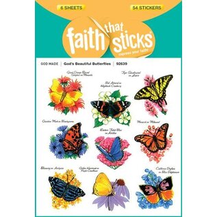 Faith that Sticks Stickers: God's Beautiful Butterflies (6 Sheets)