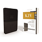 KJV Large Print Value Thinline Bible, Charcoal Leathersoft