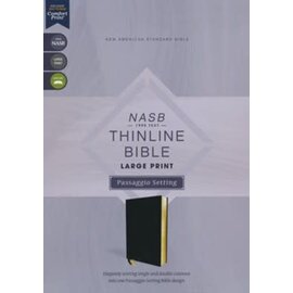 NASB95 Large Print Thinline Bible, Black Leathersoft (Passaggio Setting)