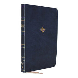 NKJV Giant Print Reference Bible, Blue Leathersoft