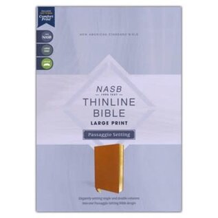 NASB95 Large Print Thinline Bible, Brown Leathersoft (Passaggio Setting)