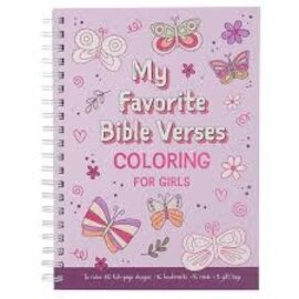 Coloring Book - My Favorite Bible Verses Coloring for Girls, Wirebound