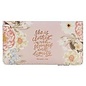 Checkbook Cover - Strength and Dignity, Pink Floral