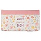 Checkbook Cover - World's Greatest Mom, Peach Floral