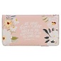 Checkbook Cover - A Good Work, Peach Floral