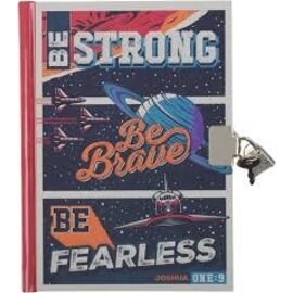 Diary/Journal - Strong and Courageous, w/Lock