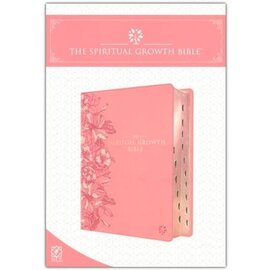 NLT Spiritual Growth Bible, Pink Faux Leather, Indexed