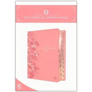 NLT Spiritual Growth Bible, Pink Faux Leather, Indexed