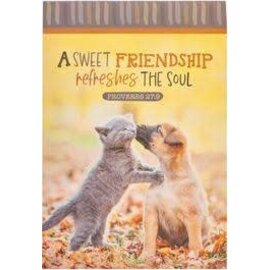 Mini Notepad - A Sweet Friendship, Puppy & Kitten