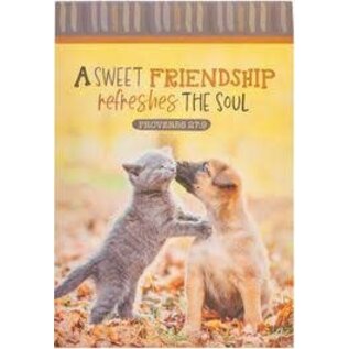 Mini Notepad - A Sweet Friendship, Puppy & Kitten