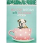 Mini Notepad - My Cup Overflows, Teal w/Puppy