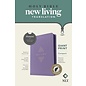 NLT Giant Print Compact Bible w/Zipper, Diamond Lavender LeatherLike, Indexed (Filament)