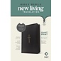 NLT Giant Print Compact Bible w/Zipper, Black Cross LeatherLike (Filament)