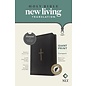 NLT Giant Print Compact Bible w/Zipper, Black Cross LeatherLike, Indexed (Filament)