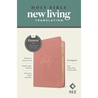 NLT Compact Bible, Holy Dusty Pink LeatherLike (Filament)