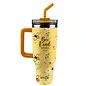 Stainless Steel Mug w/Straw - Bee Kind