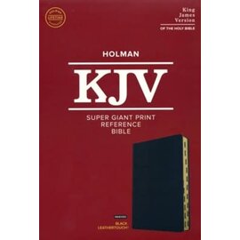 KJV Super Giant Print Reference Bible, Black LeatherTouch, Indexed