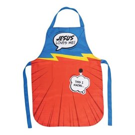 Apron w/Hand Towel - Jesus  Loves Me, Kid-size