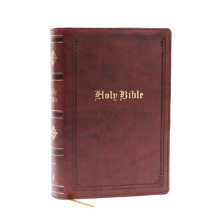 NKJV Giant Print Personal Size Bible, Brown Leathersoft