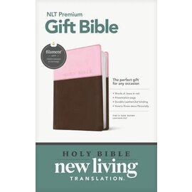NLT Premium Gift Bible, Pink/Dark Brown TuTone LeatherLike (Filament)