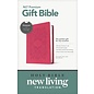 NLT Premium Gift Bible, Very Berry Pink Vines LeatherLike (Filament)
