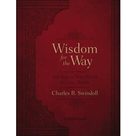 Wisdom for the Way, Large Print (Charles R. Swindoll), Burgundy Imitation Leather