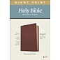 KJV Giant Print Personal Size Bible, Burgundy Genuine Leather (Filament)