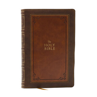 1611 KJV Bible w/Apocrypha, Brown Leathersoft