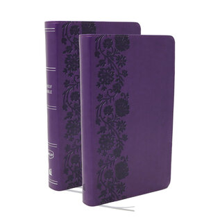NKJV Personal Size End-of-verse Reference Bible w/Journal, Purple Leathersoft