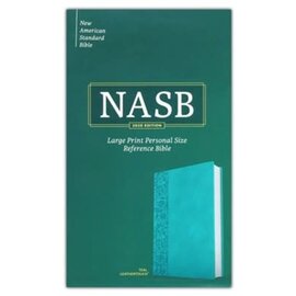 NASB Large Print Personal Size Reference Bible, Teal LeatherTouch