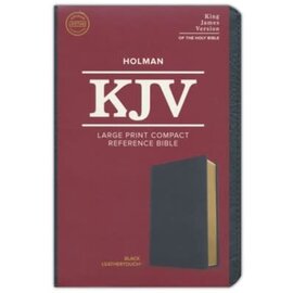 KJV Large Print Compact Reference Bible, Black LeatherTouch