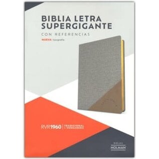 RVR 1960 Biblia Letra Súper Gigante gris, símil piel (Super Giant Print Bible, Gray LeatherTouch)