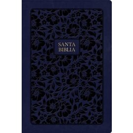 RVR60 Biblia letra grande tamano manual edicion especial, azul marino (Hand Size Giant Print Bible, Navy)