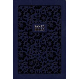 RVR60 Biblia letra grande tamano manual edicion especial, azul marino (Hand Size Giant Print Bible, Navy)