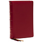 NKJV Large Print Thinline Reference Bible, Red Premium Goatskin Leather