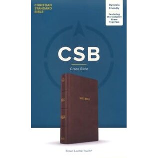 CSB Grace Bible, Brown LeatherTouch (Dyslexia Friendly)
