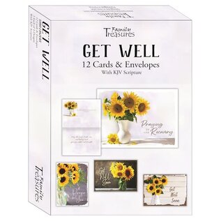 Boxed Cards - Get Well, Sunflowers