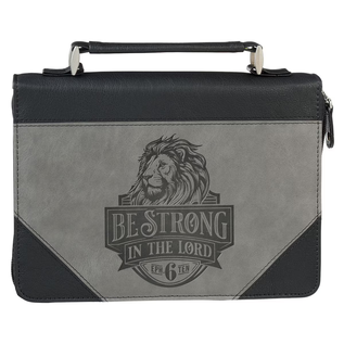 Bible Cover - Be Strong in the Lord, Black Lion