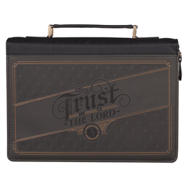 Bible Cover - Trust in the Lord, Charcoal