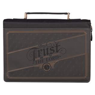 Bible Cover - Trust in the Lord, Charcoal