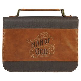 Bible Cover - Man of God, Brown
