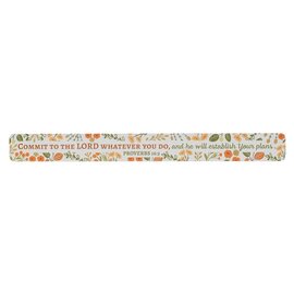 Magnetic Strip - Commit to the Lord, Orange Floral (Large)
