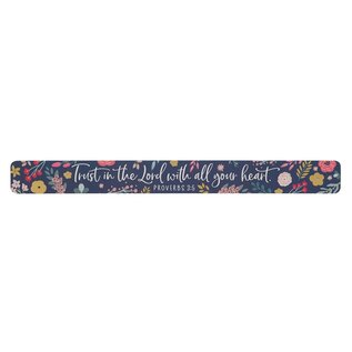 Magnetic Strip - Trust in the Lord, Blue Floral, Large