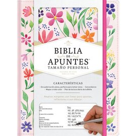 RVR60 Tamano Personal Biblia de Apuntes, Floreada Tela Impresa