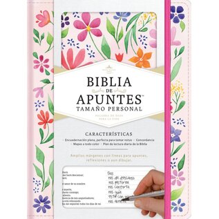 RVR60 Tamano Personal Biblia de Apuntes, Floreada Tela Impresa