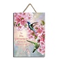 Wall Sign - Hummingbird, Joy w/Rope Hanger