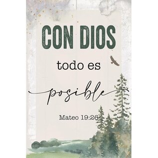 Spanish Plaque - With God Everything is Possible, Mini