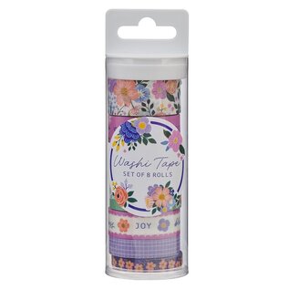 Washi Tape - Bloom with Joy, 8  Rolls