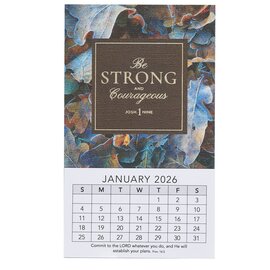 2026 Mini Magnetic Calendar - Strong and Courageous